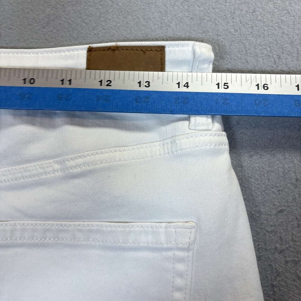 American Eagle Women Size 6 Mom Jean Stretch Regular High Rise White EUC - Picture 5 of 11